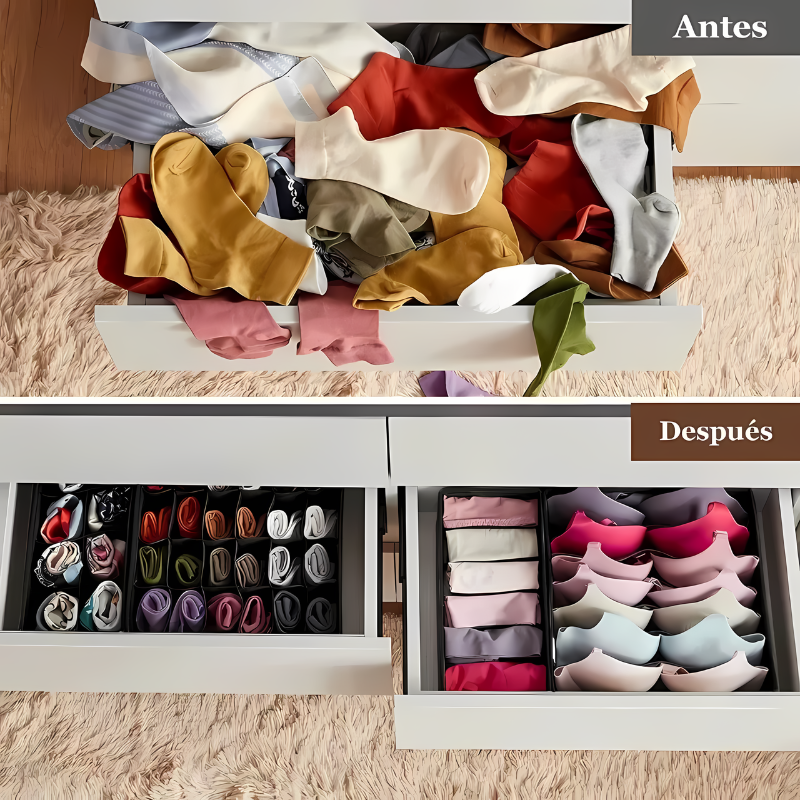 KIT 4 ORGANIZADORES DE ROPA INTERIOR