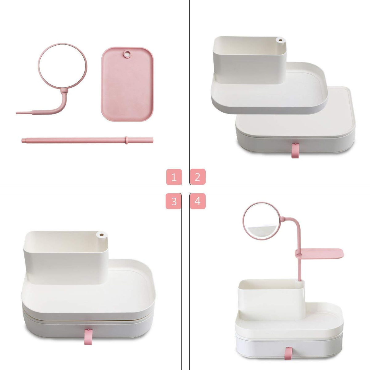 ORGANIZADOR DE MAQUILLAJE CON ESPEJO